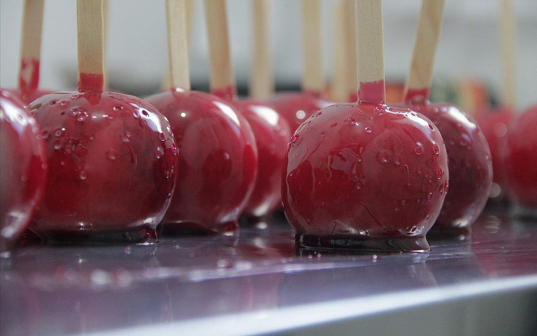 Artisan mango and apple jelly, jewel-toned and glossy